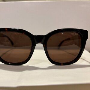 Ted Baker Sunglasses, Square/rectangle brown tortoise shell